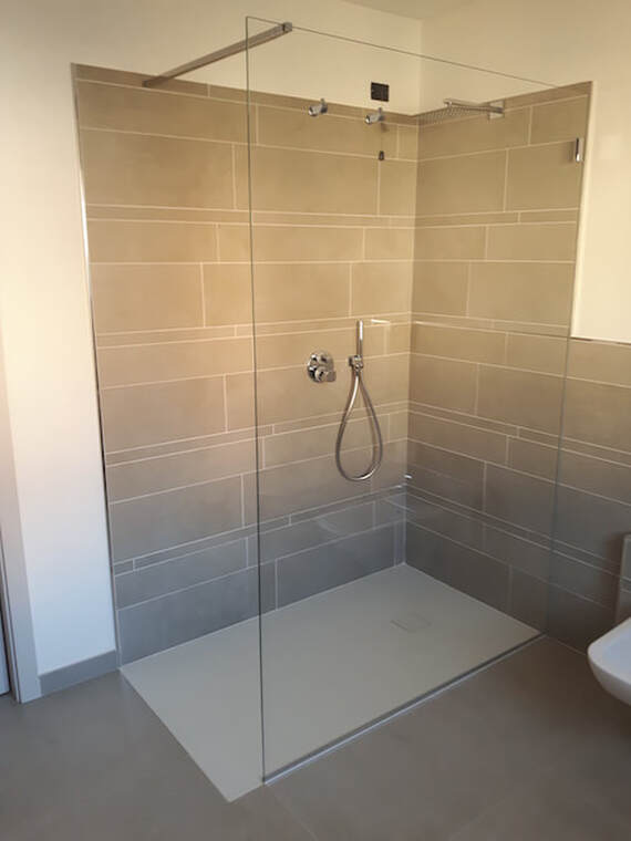 Box doccia walk-in su misura a Trento